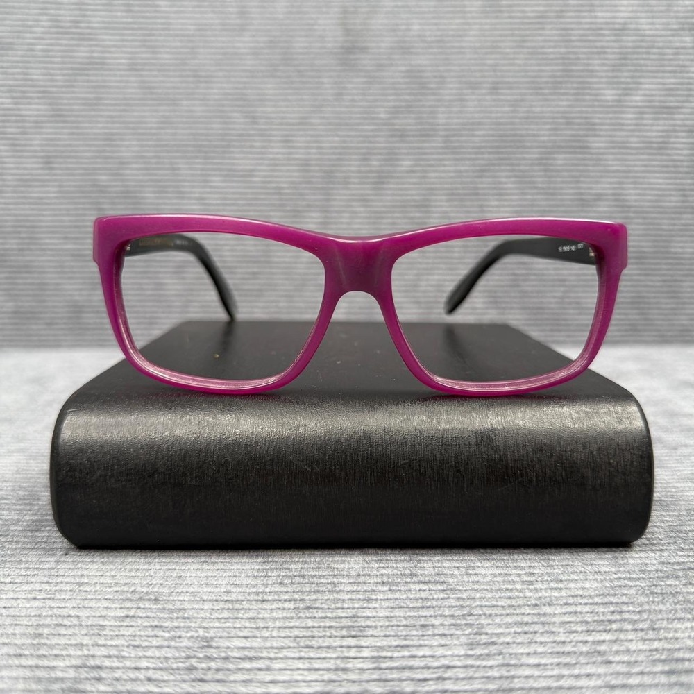 Carraro Eyewear Design 153 Purple Black Rectangular Y2k Frames Italy 55-15-140 - Picture 1 of 14